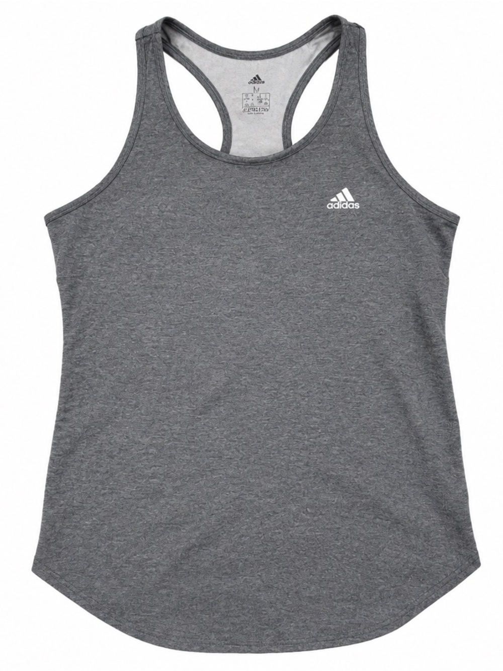 adidas Women's Dark Gray Racerback Tank with Logo